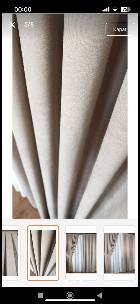 Modern Klasik Bej fon Perde - Görsel 2