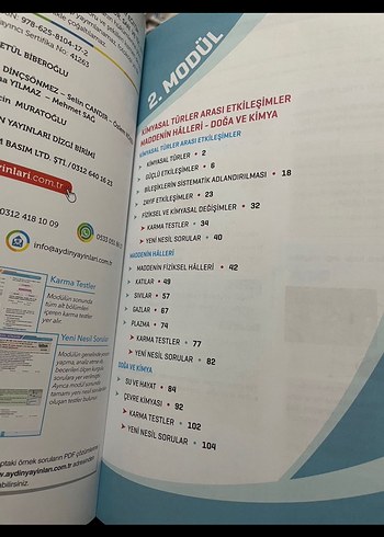 Beden Renk Kimya Ders İşleyiş Modülleri - Aydın Yayınları