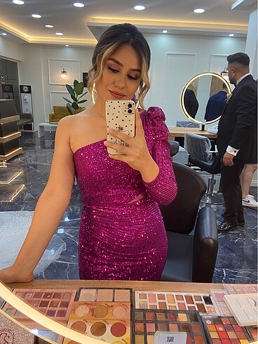 Diğer Payet pembe abiye