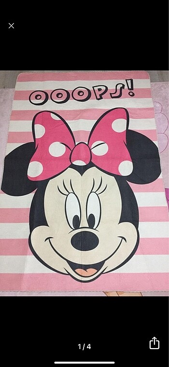 Walt Disney World Minni mouse çocuk odası halısı