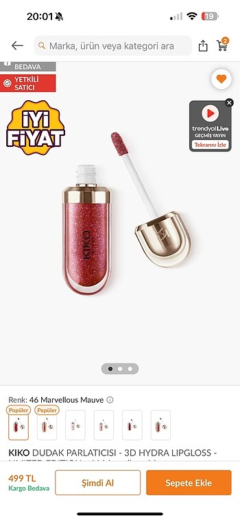 Kiko gloss