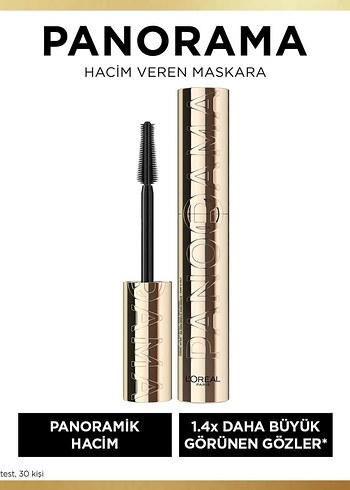 Panorama Hacim Veren Maskara - Altın Parlak