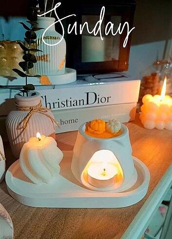 Beden Bohem buhurdanlık mum set