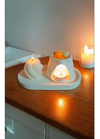 Bohem buhurdanlık mum set