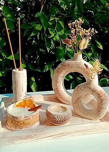 H&M Home Bohem vazo mum set vernikli