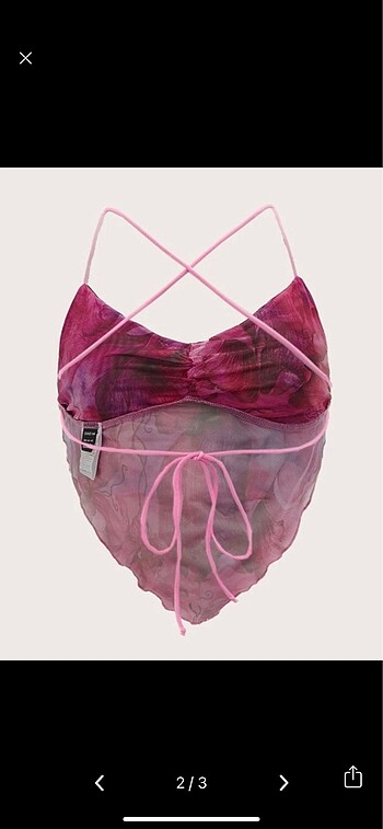 Sheinside Shein pembe crop