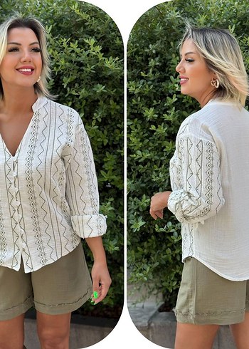 müslin kumaş Şort - Görsel 2