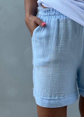 müslin kumaş Şort - Görsel 3