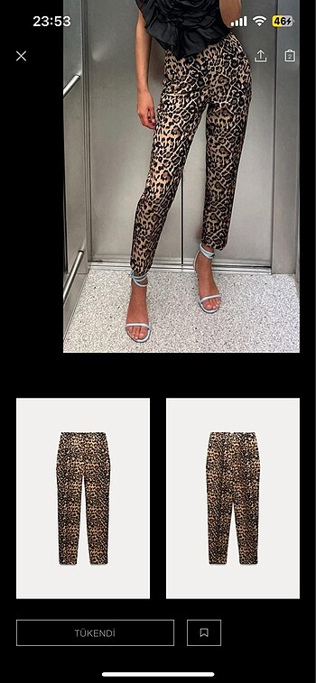 Zara leopar pantolon