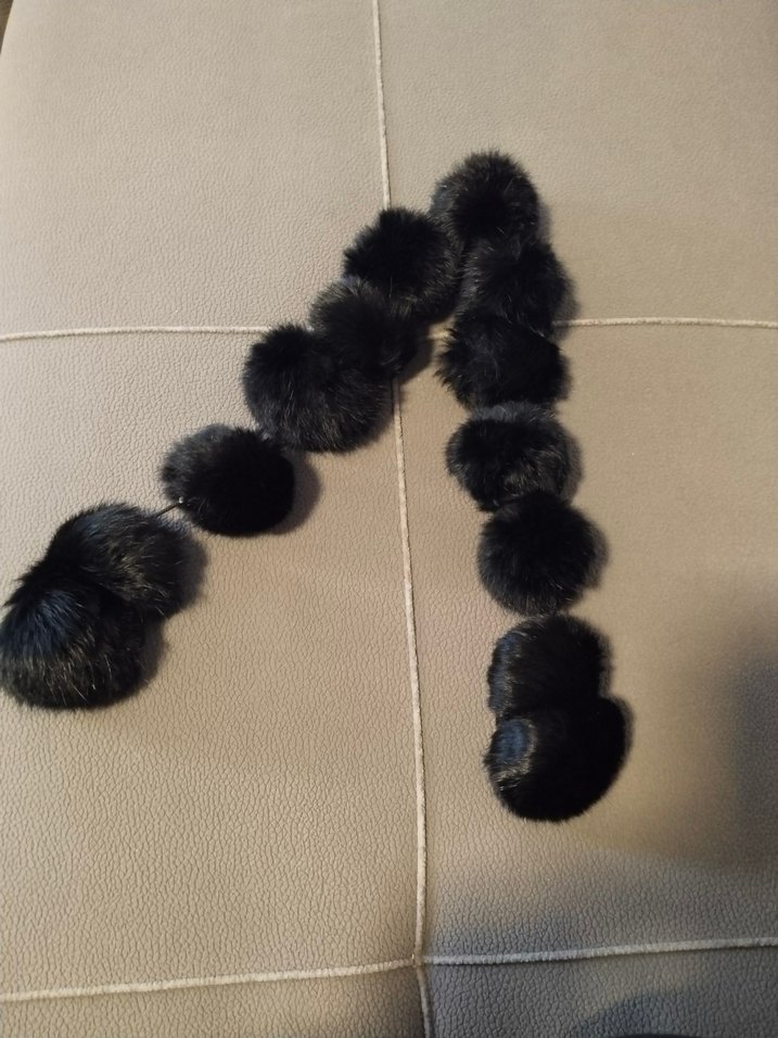 Siyah Uzun Kürk Detaylı Kadın Atkı - Görsel 2