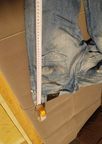 Gri Baskılı Kadın Denim Midi Jean - Görsel 4