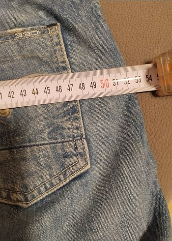 Gri Baskılı Kadın Denim Midi Jean - Görsel 2