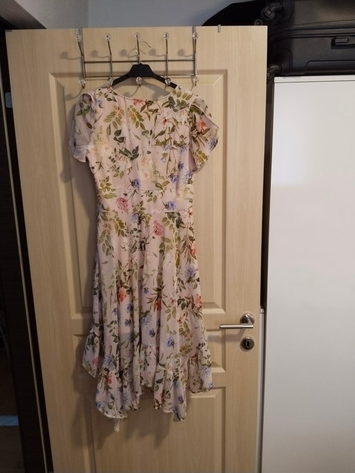 Pembe Bohem V Yaka Uzun Elbise - Görsel 3