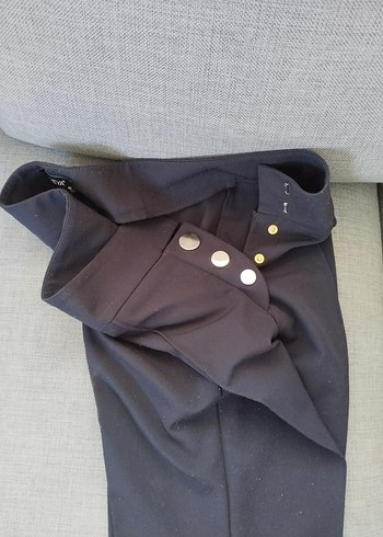 siyah Kemerli Kadın Kumaş Pantolon - Görsel 4