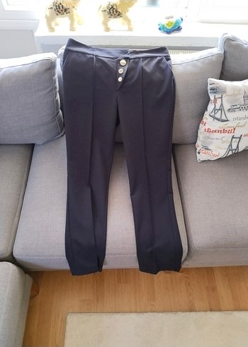 siyah Kemerli Kadın Kumaş Pantolon - Görsel 6