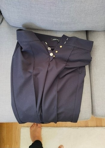 siyah Kemerli Kadın Kumaş Pantolon - Görsel 5