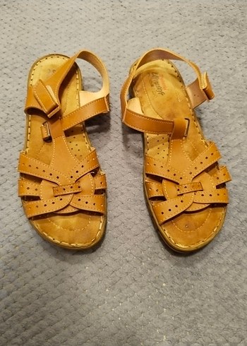 Bej Dolgu Topuklu Kadın Sandalet - Görsel 4