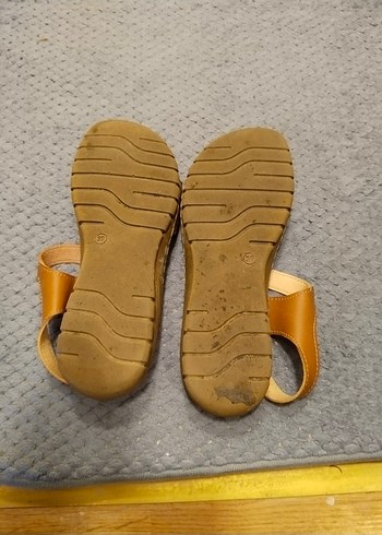 Bej Dolgu Topuklu Kadın Sandalet - Görsel 7