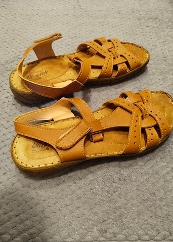 Bej Dolgu Topuklu Kadın Sandalet - Görsel 3