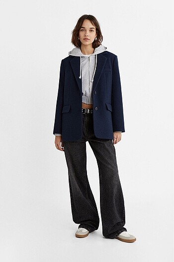 xs Beden lacivert Renk Stradivarius kaşe blazer