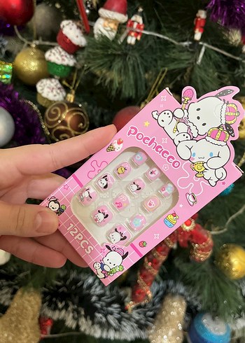 Pembe Pastel 12 Parça Tırnak Süsleri - Görsel 2