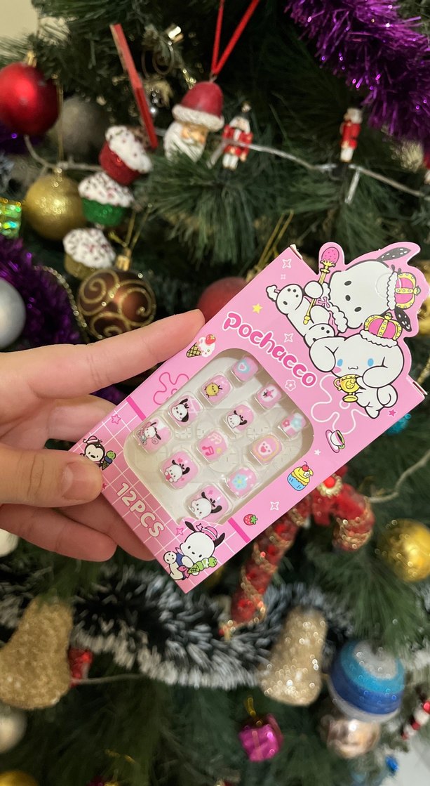 Pembe Pastel 12 Parça Tırnak Süsleri - Görsel 2