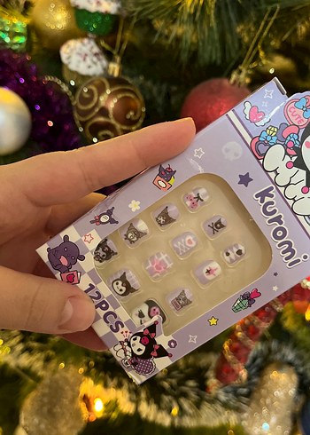 Mor Kuromi 12'li Tırnak Süsü Seti - Görsel 2