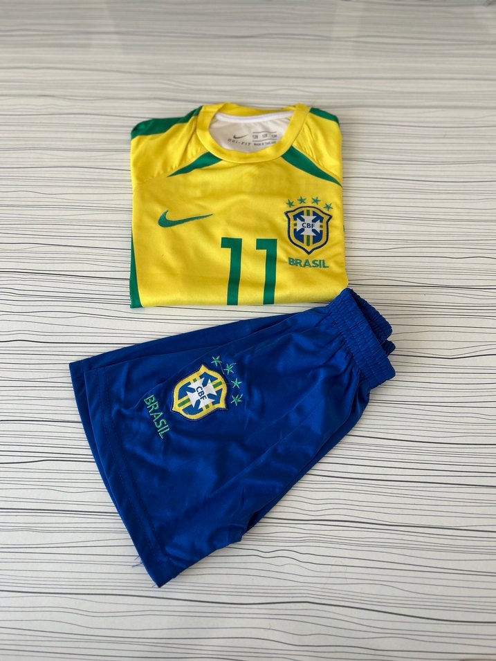 Sarı-Yeşil Brasil Erkek Kısa Kollu Forma Takımı - Görsel 4