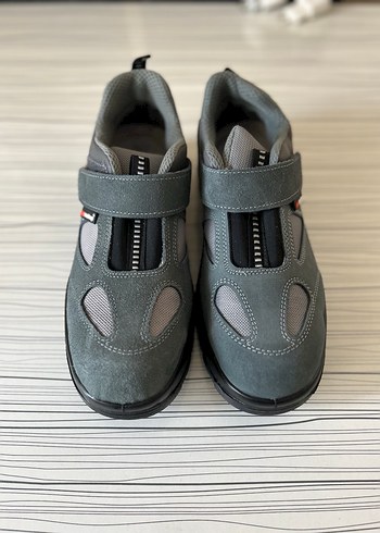 Erkek Gri Spor Biker Ayakkabı Velcro - Görsel 2