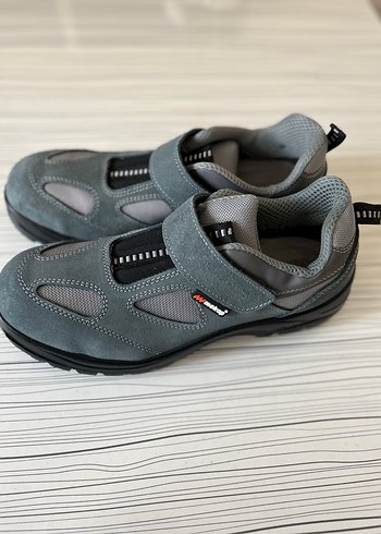 Erkek Gri Spor Biker Ayakkabı Velcro - Görsel 3