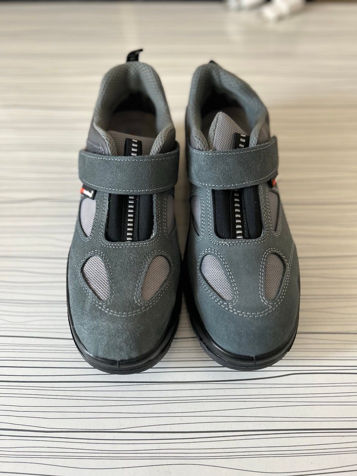 Erkek Gri Spor Biker Ayakkabı Velcro - Görsel 2