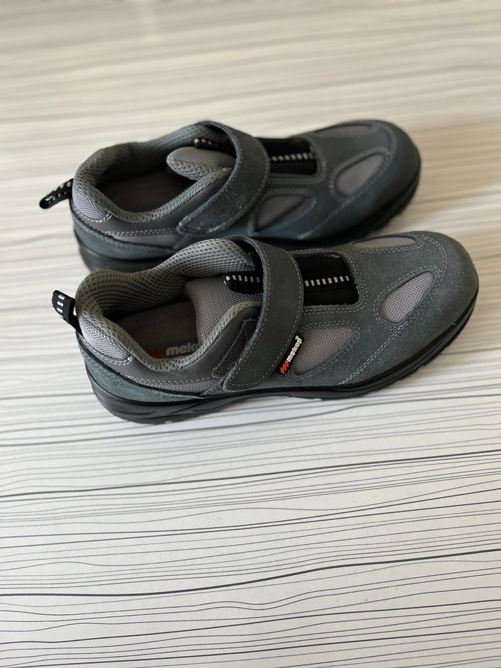 Erkek Gri Spor Biker Ayakkabı Velcro - Görsel 4