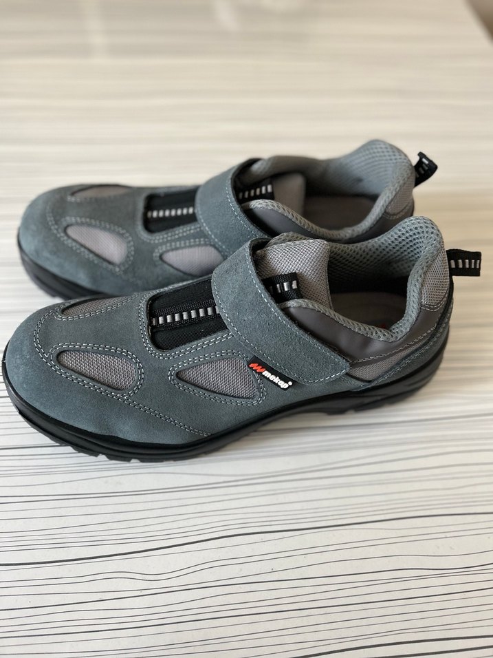 Erkek Gri Spor Biker Ayakkabı Velcro - Görsel 3