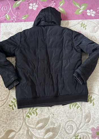 Siyah Kapüşonlu Erkek Midi Mont - Görsel 5