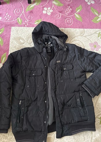 Siyah Kapüşonlu Erkek Midi Mont - Görsel 4