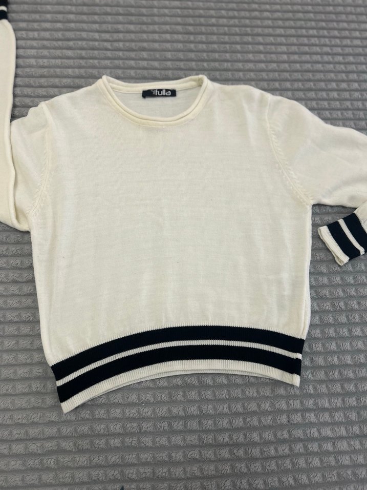 Kadın Beyaz Yarım Balıkçı Yaka Triko - Görsel 5