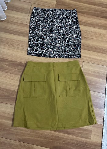 Kahverengi Kemerli Mini Etek - Görsel 4