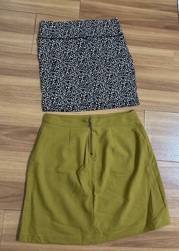 Kahverengi Kemerli Mini Etek - Görsel 2