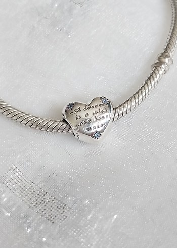 Beden gri Renk Pandora Cindirella Mavi Yıldız Kalp Charm