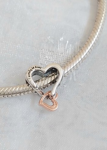 İki Renkli Kafes İşi Sonsuz Kalp Charm