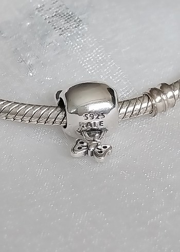  Beden gri Renk Pandora Papyonlu Kedi Charm