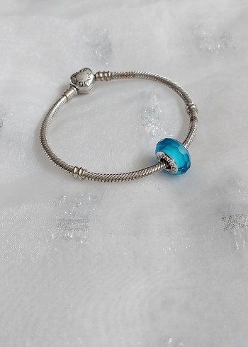 Pandora Pandora Mavi Köşeli Murano Charm