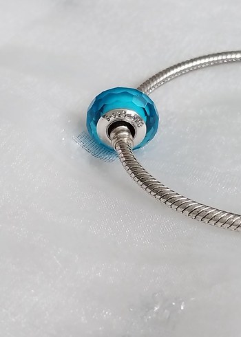 Beden Pandora Mavi Köşeli Murano Charm