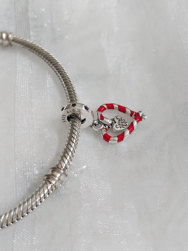 Pandora Çift Baston Şeker Kalpli Charm - Görsel 4