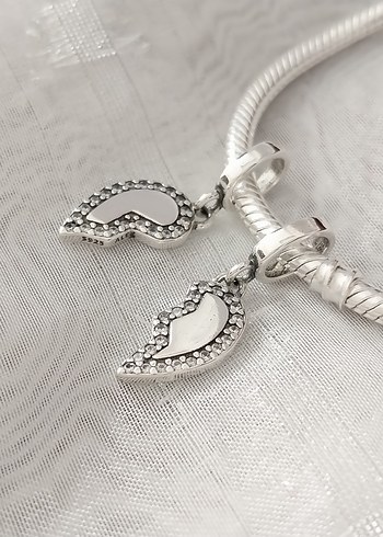 Pandora Çift Sallantılı Frends Kalp Charm - Görsel 4