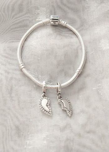 Pandora Çift Sallantılı Frends Kalp Charm - Görsel 6