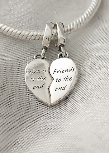 Pandora Çift Sallantılı Frends Kalp Charm - Görsel 2