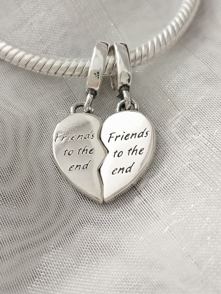 Pandora Çift Sallantılı Frends Kalp Charm - Görsel 2