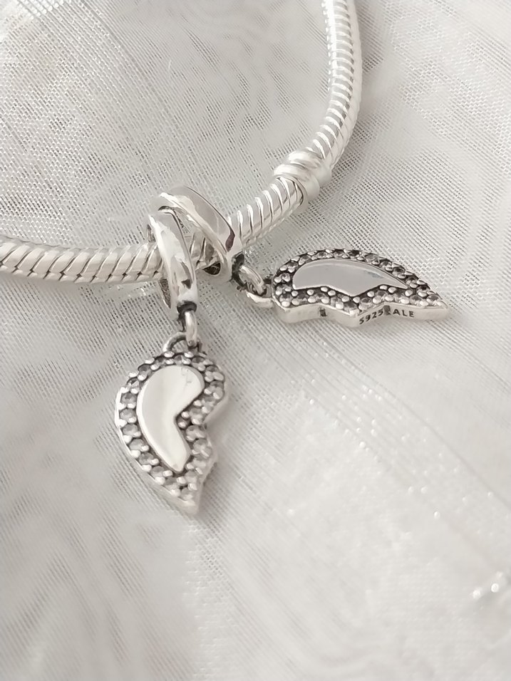 Pandora Çift Sallantılı Frends Kalp Charm - Görsel 5