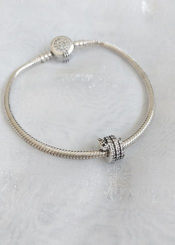 Pandora Şeffaf Taşlı Yılan Charm - Görsel 2